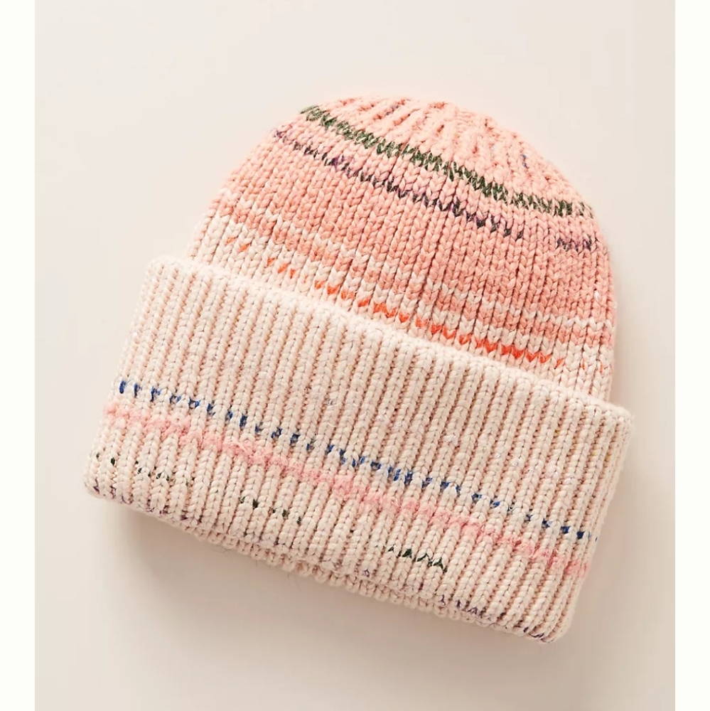 Anthropologie Sherbert Striped Beanie - Picture 1 of 7